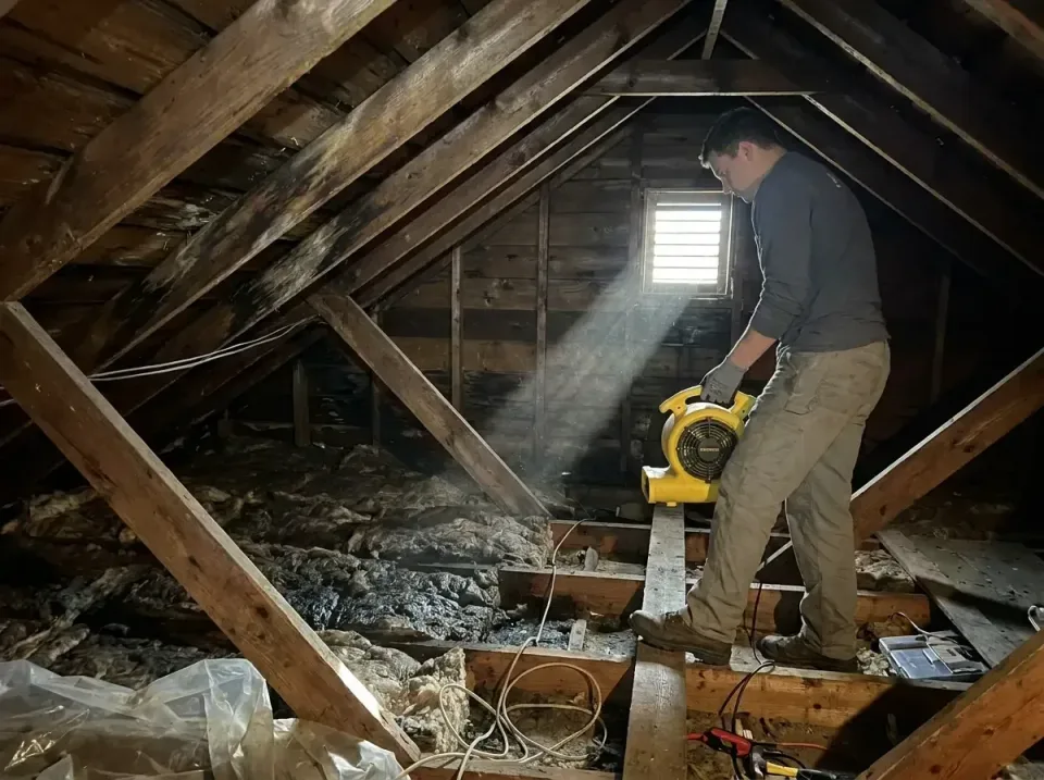 attic-water-damage-drying-proc-007 — frequently asked questions, Emergency Water Extraction & 24/7 Flood Response in Howards…